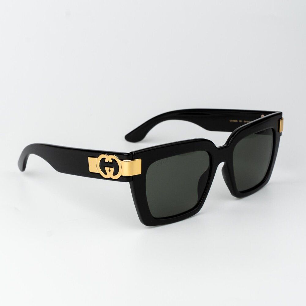 Gucci Women Sunglasses Black Grey Square GG1689S 001 NEW AUTHENTIC - Picture 8 of 16